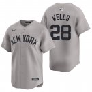 New York Yankees #28 Austin Wells Gray Men's & Youth Stitched Jersey