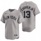 New York Yankees #13 Jazz Chisholm Gray Men's & Youth Stitched Jersey