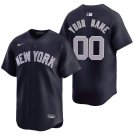 New York Yankees #00 Custom Name And Number Navy Alt Men's & Youth Stitched Jersey