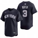 New York Yankees #3 Babe Ruth  Navy Alt Men's & Youth Stitched Jersey