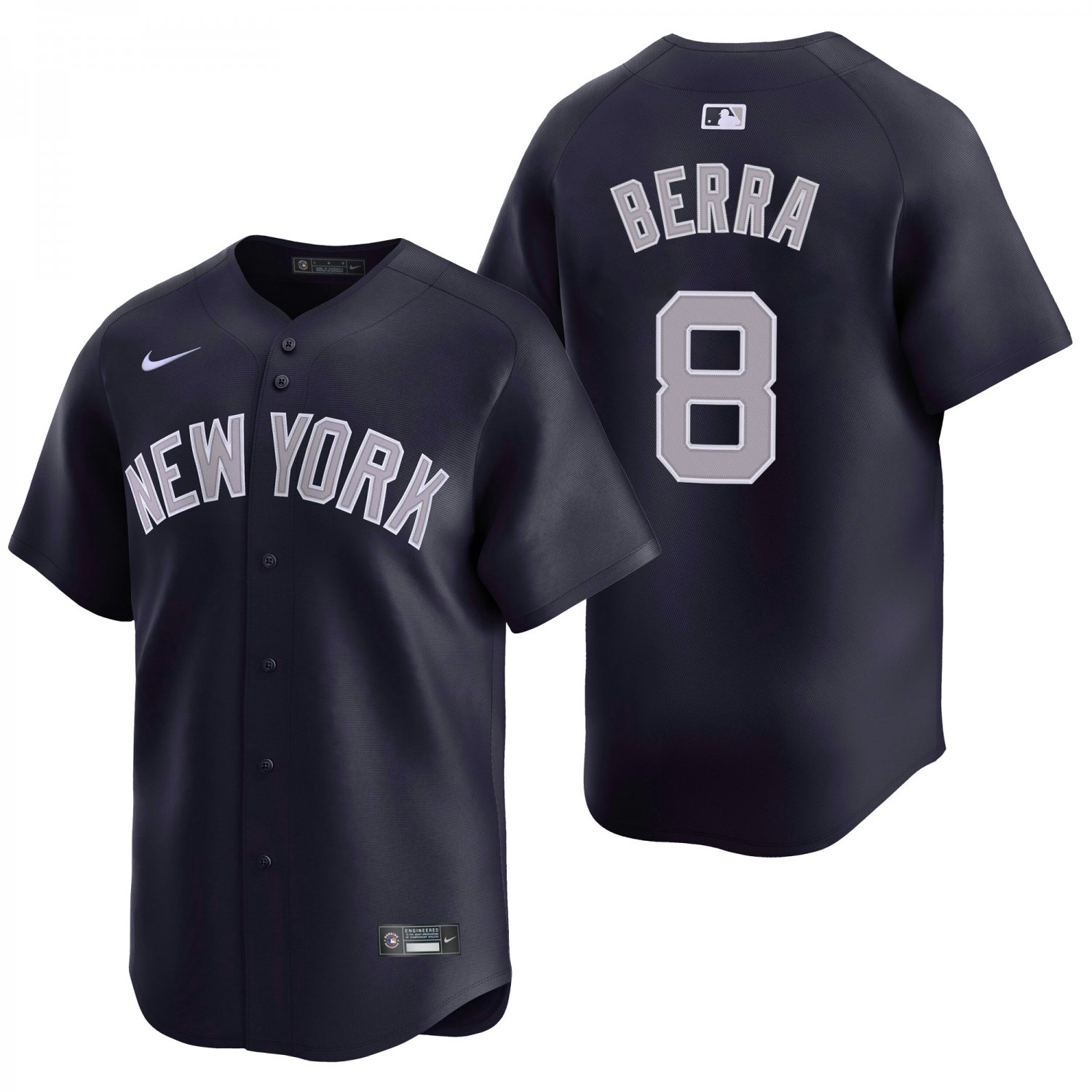 New York Yankees #8 Yogi Berra  Navy Alt Men's & Youth Stitched Jersey