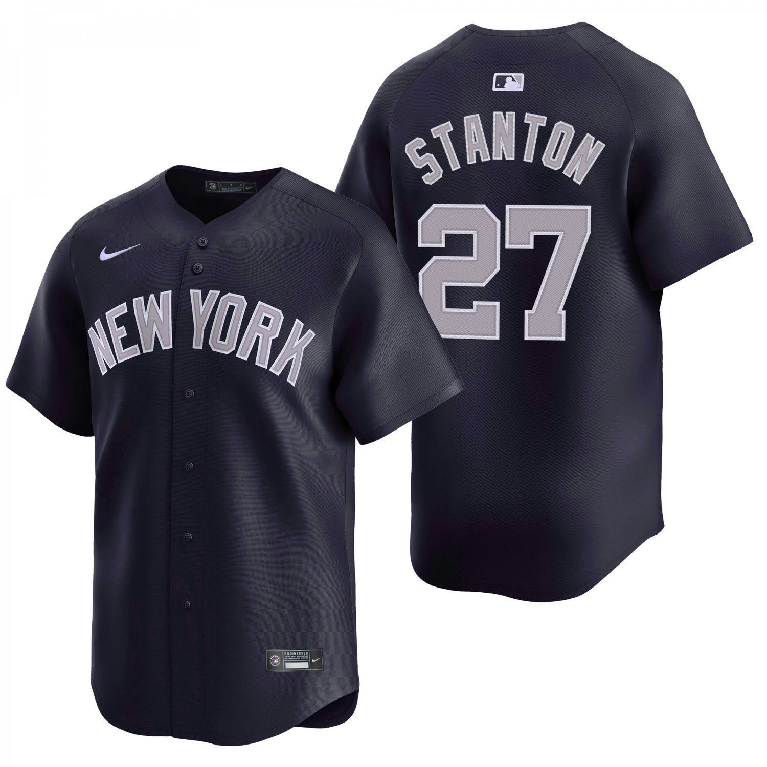 New York Yankees #27 Giancarlo Stanton Navy Alt Men's & Youth Stitched Jersey