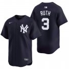 New York Yankees #3 Babe Ruth  Navy Men's & Youth Stitched Jersey