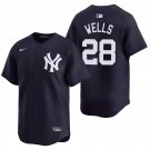 New York Yankees #28 Austin Wells Navy Men's & Youth Stitched Jersey