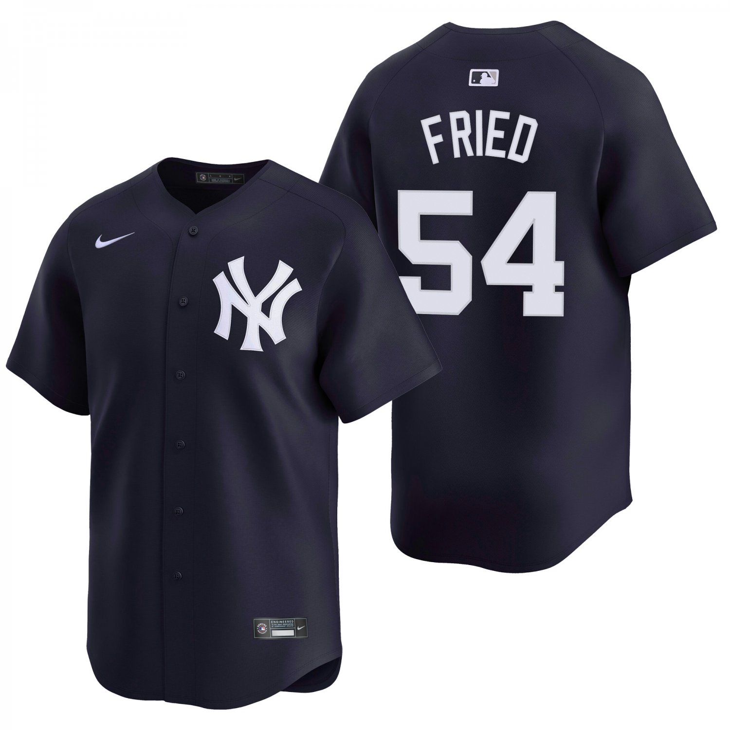 New York Yankees #54 Max Fried Navy Men's & Youth Stitched Jersey