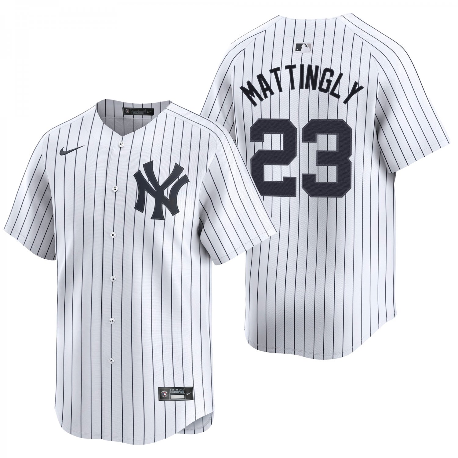 New York Yankees #23 Don Mattingly White Men's & Youth Stitched Jersey