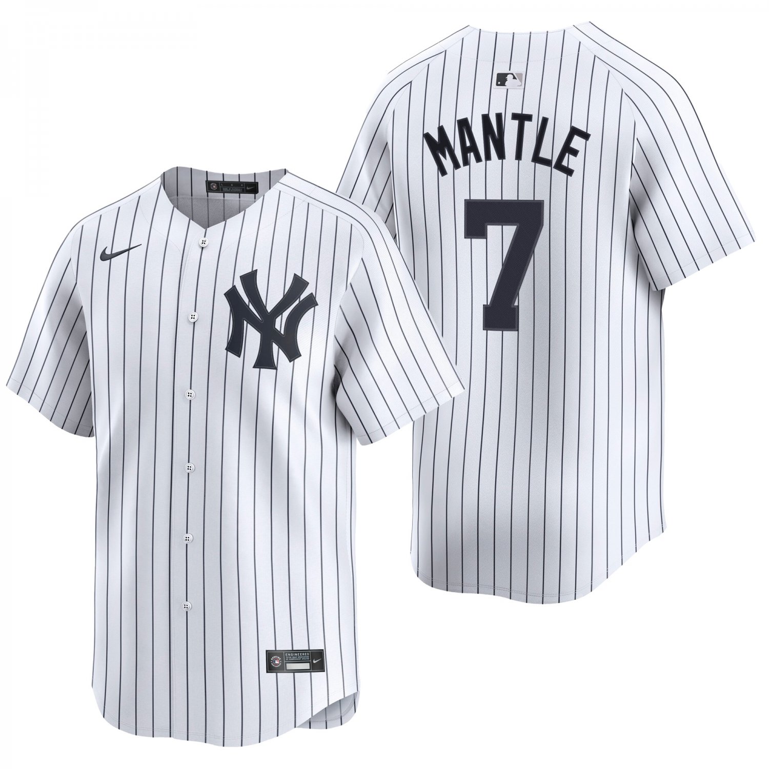 New York Yankees #7 Mickey Mantle  White Men's & Youth Stitched Jersey