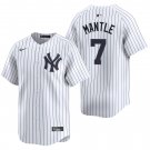 New York Yankees #7 Mickey Mantle  White Men's & Youth Stitched Jersey