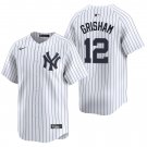 New York Yankees #12 Trent Grisham White Men's & Youth Stitched Jersey