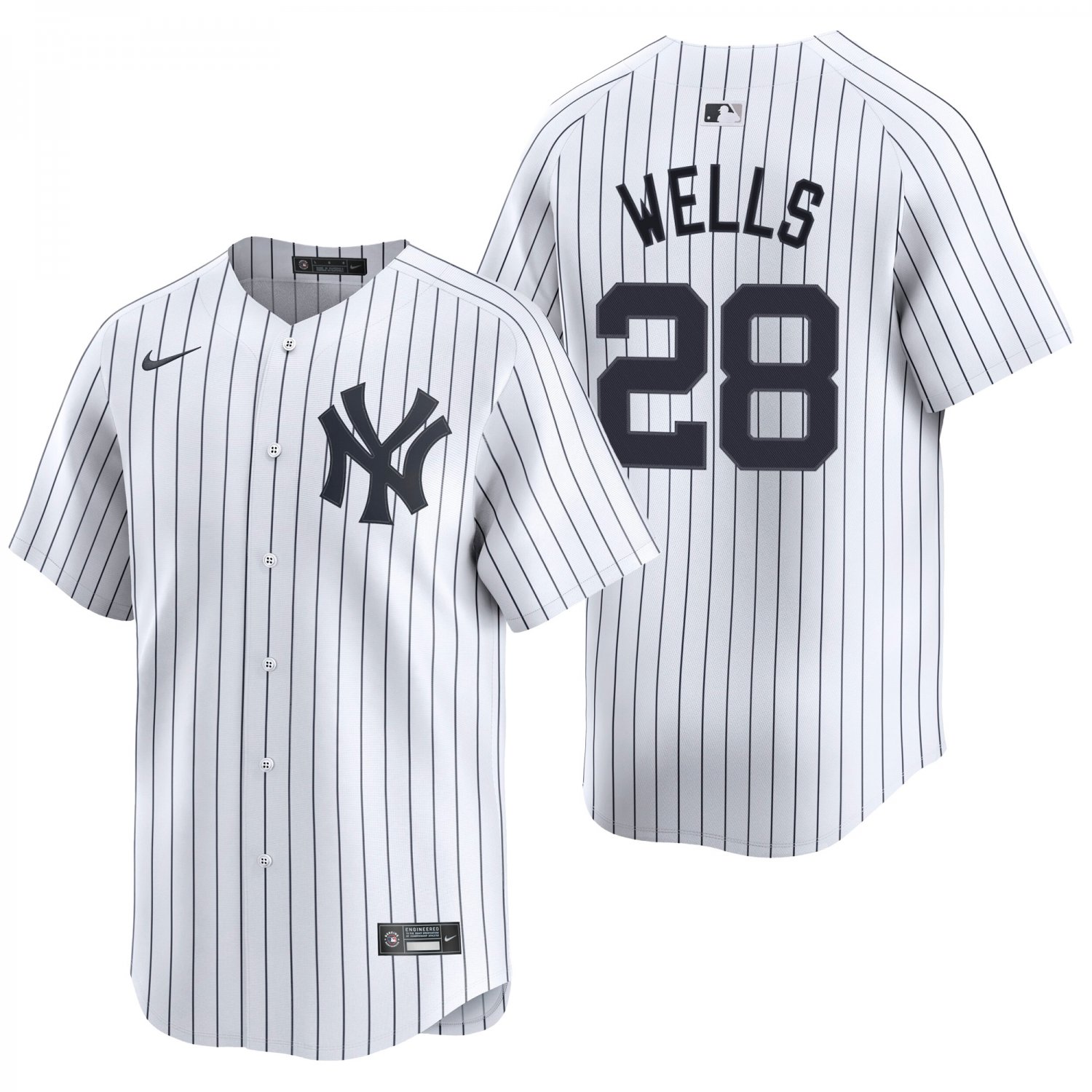 New York Yankees #28 Austin Wells White Men's & Youth Stitched Jersey