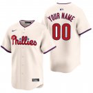 Philadelphia Phillies #00 Custom Name And Number Cream Men's & Youth Stitched Jersey