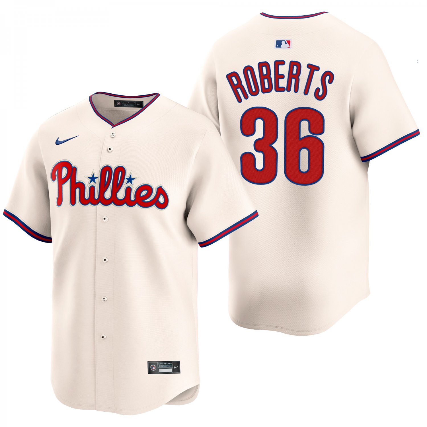 Philadelphia Phillies #36 Robin Roberts Cream Men's & Youth Stitched Jersey