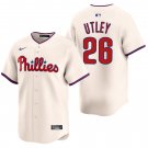 Philadelphia Phillies #26 Chase Utley Cream Men's & Youth Stitched Jersey