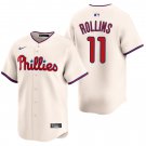 Philadelphia Phillies #11 Jimmy Rollins Cream Men's & Youth Stitched Jersey