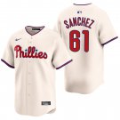 Philadelphia Phillies #61 Cristopher Sanchez Cream Men's & Youth Stitched Jersey