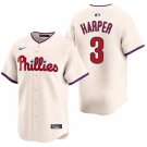 Philadelphia Phillies #3 Bryce Harper Cream Men's & Youth Stitched Jersey