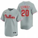 Philadelphia Phillies #20 Mike Schmidt Gray Men's & Youth Stitched Jersey