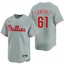 Philadelphia Phillies #61 Cristopher Sanchez Gray Men's & Youth Stitched Jersey
