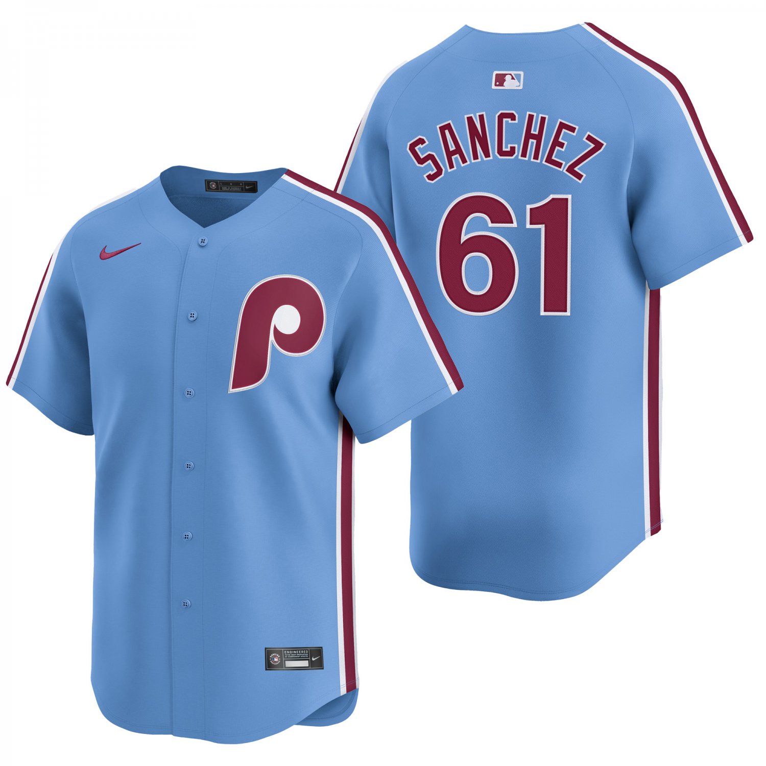 Philadelphia Phillies #61 Cristopher Sanchez Light Blue Men's & Youth Stitched Jersey