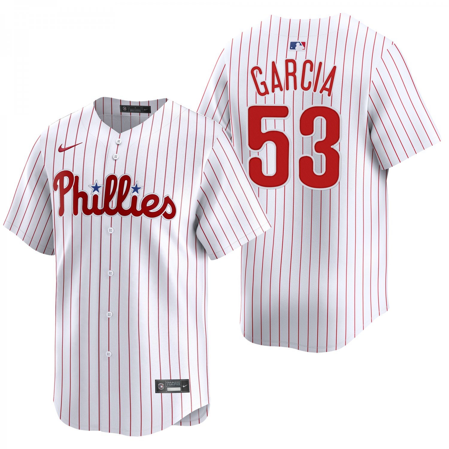Philadelphia Phillies #53 Adolis Garcia White Men's & Youth Stitched Jersey