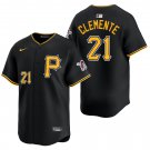 Pittsburgh Pirates #21 Roberto Clemente Black Men's & Youth Stitched Jersey