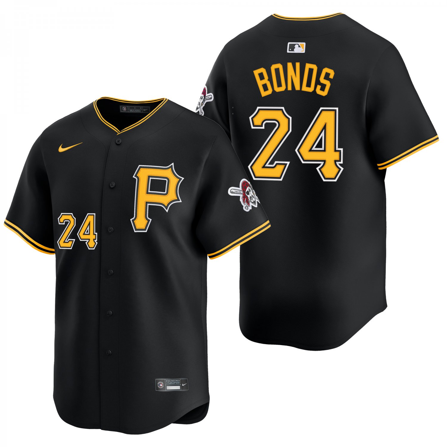 Pittsburgh Pirates #24 Barry Bonds Black Men's & Youth Stitched Jersey