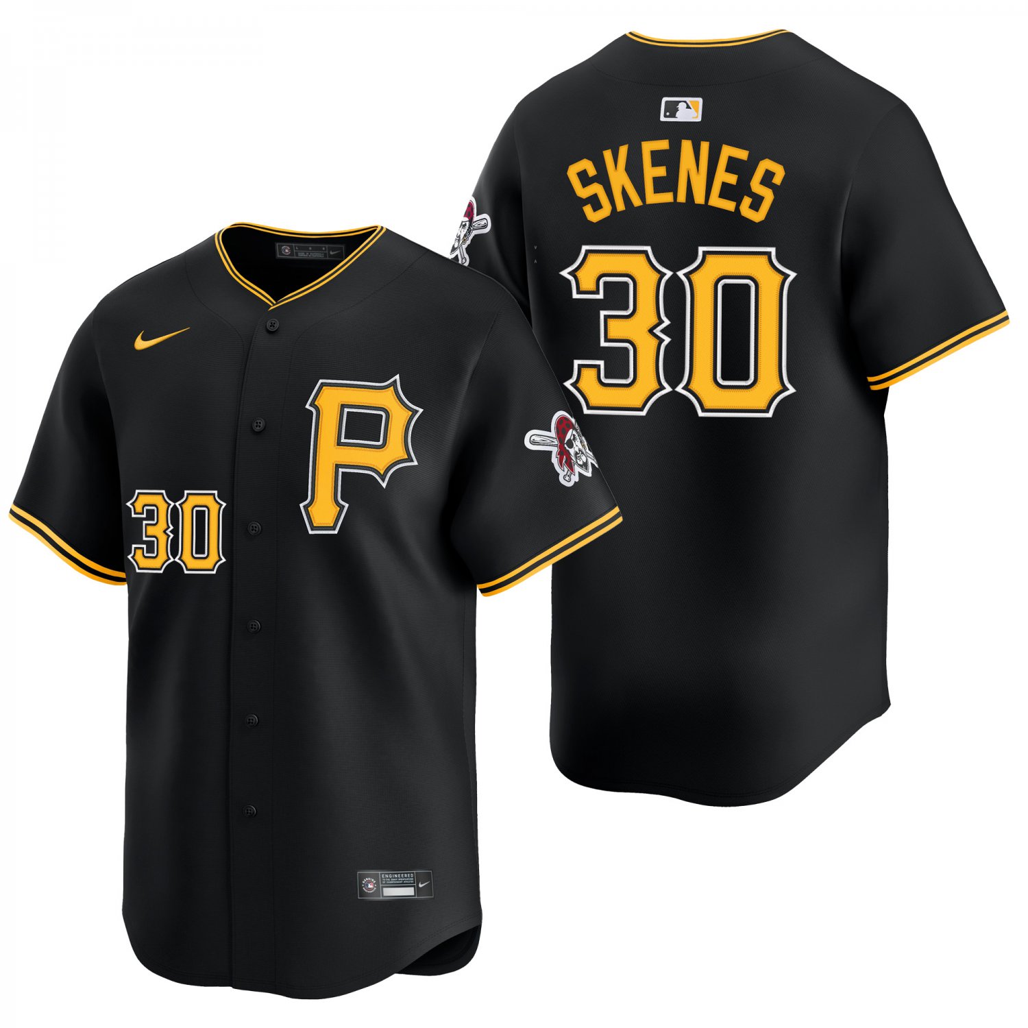 Pittsburgh Pirates #30 Paul Skenes Black Men's & Youth Stitched Jersey