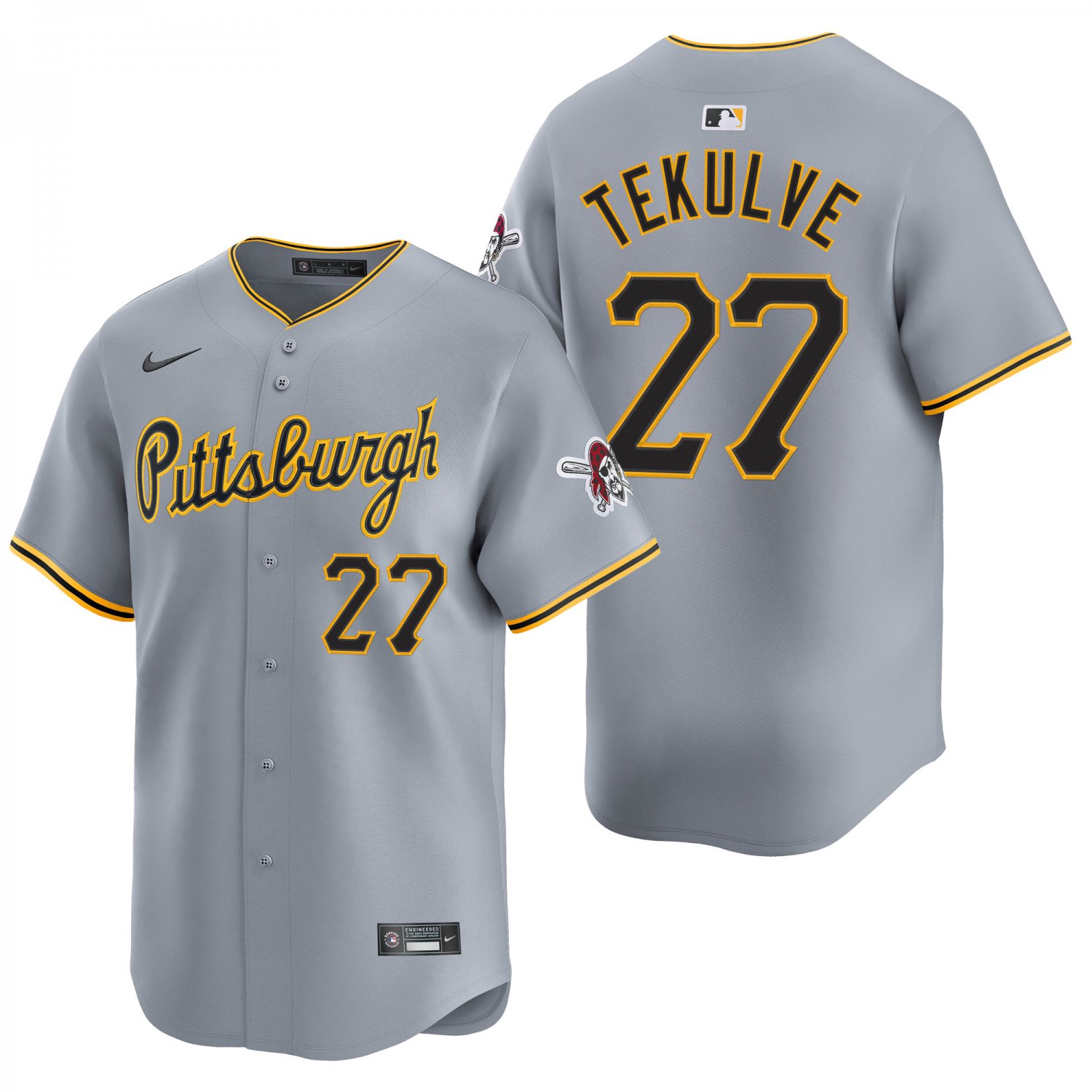 Pittsburgh Pirates #27 Kent Tekulve Gray Men's & Youth Stitched Jersey