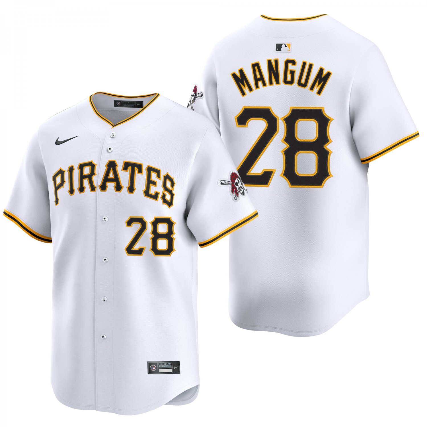 Pittsburgh Pirates #28 Jake Mangum White Men's & Youth Stitched Jersey