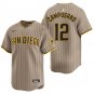 San Diego Padres #12 Luis Campusano Brown Stripe Men's & Youth Stitched Jersey