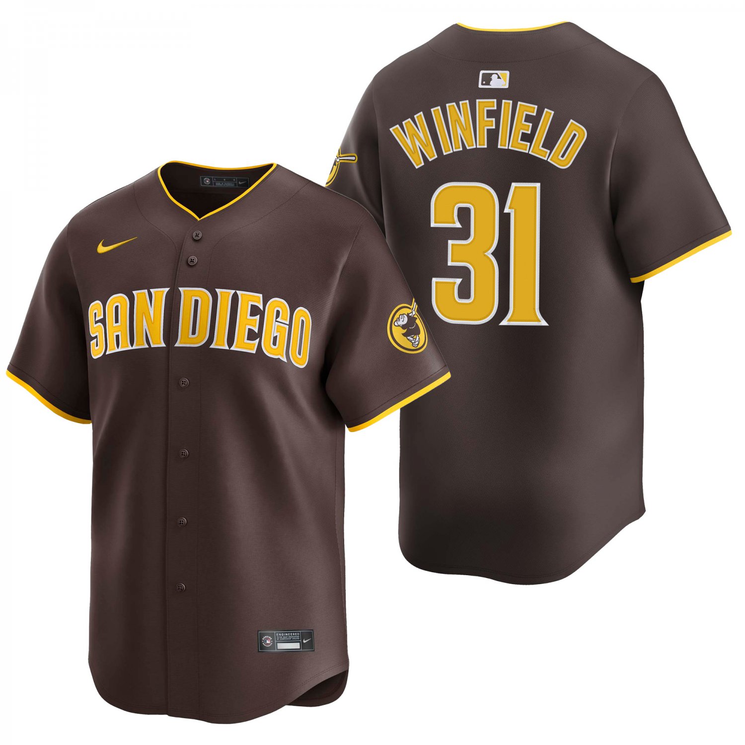 San Diego Padres #31 Dave Winfield Brown Men's & Youth Stitched Jersey