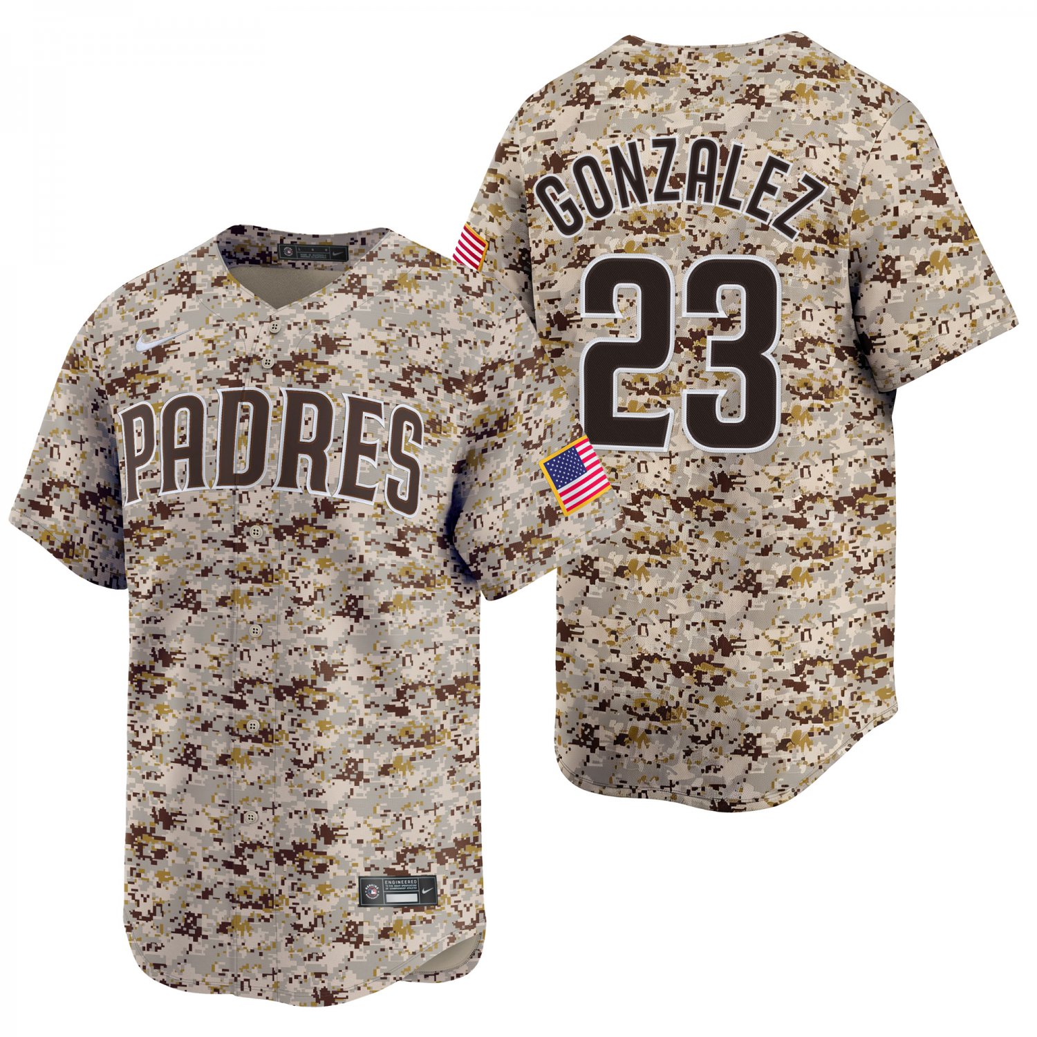 San Diego Padres #23 Adrian Gonzalez Camo Men's & Youth Stitched Jersey