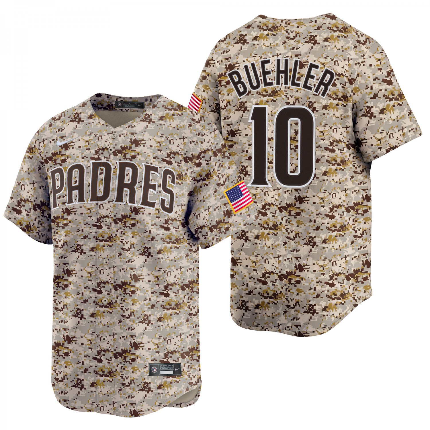 San Diego Padres #10 Walker Buehler Camo Men's & Youth Stitched Jersey