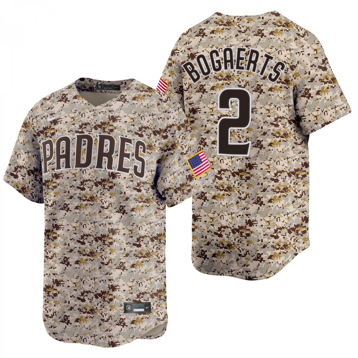 San Diego Padres #2 Xander Bogaerts Camo Men's & Youth Stitched Jersey