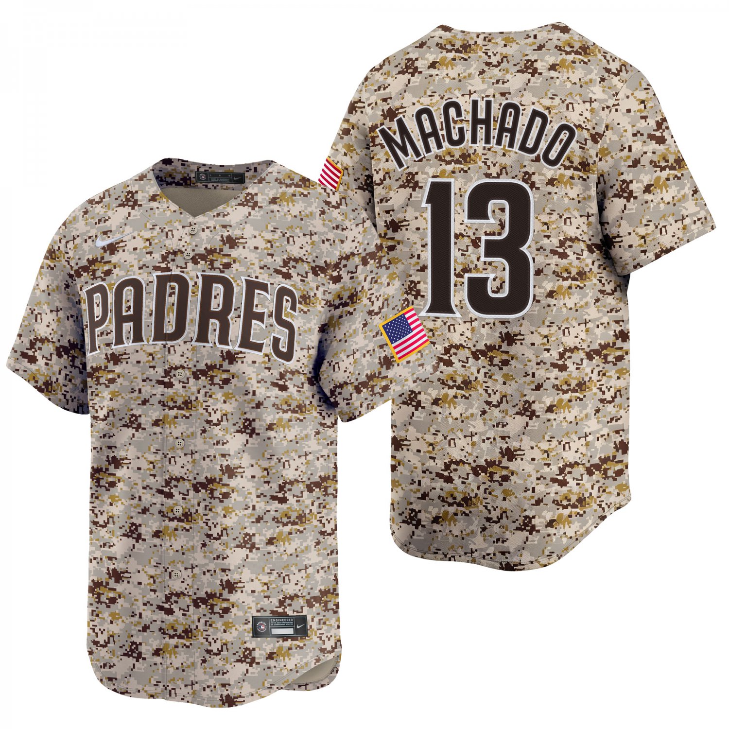 San Diego Padres #13 Manny Machado Camo Men's & Youth Stitched Jersey