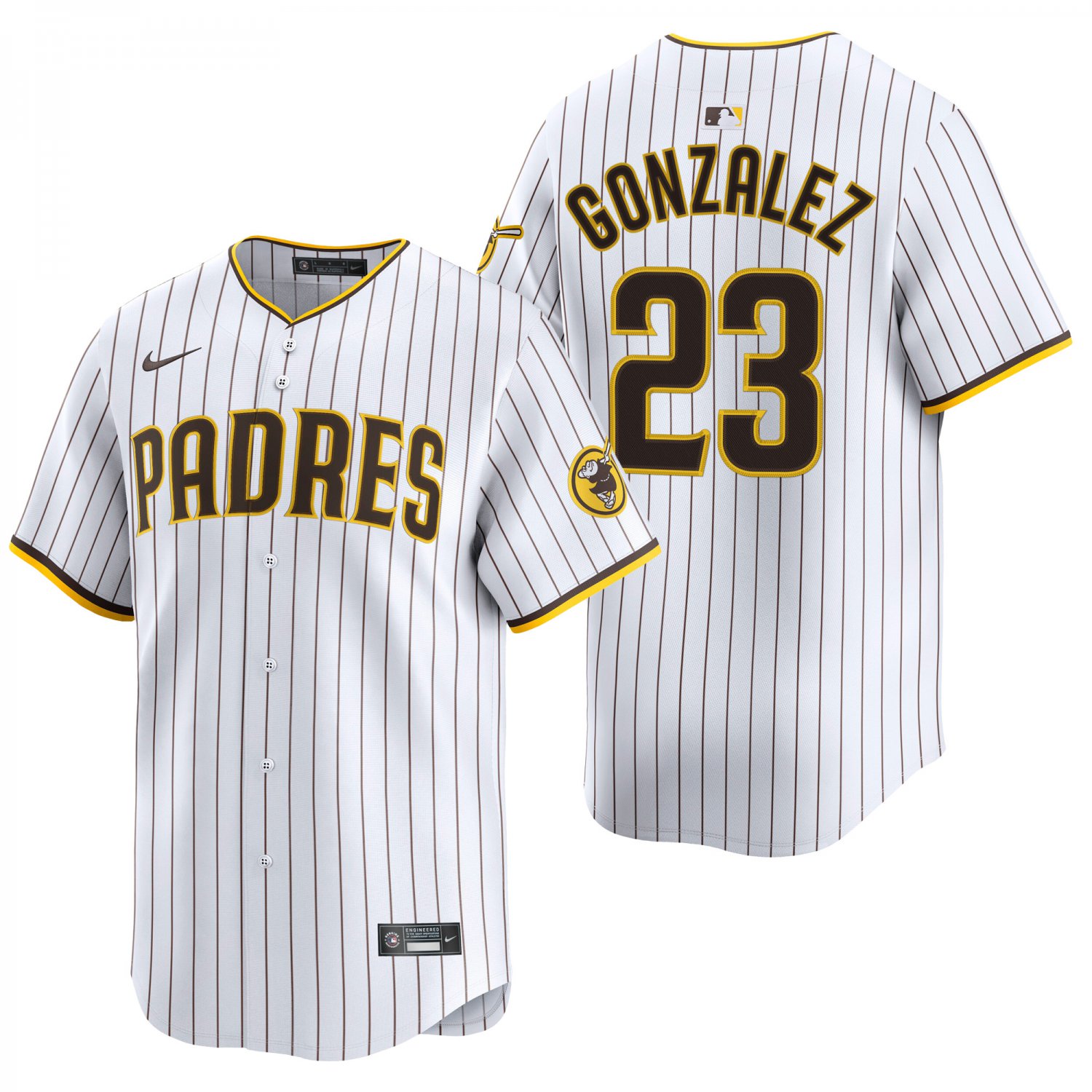 San Diego Padres #23 Adrian Gonzalez White Men's & Youth Stitched Jersey