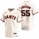 San Francisco Giants #55 Tim Lincecum Cream Men's & Youth Stitched Jersey