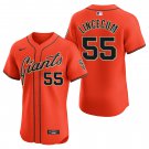San Francisco Giants #55 Tim Lincecum Orange Men's & Youth Stitched Jersey