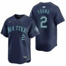 Seattle Mariners #2 Cole Young Navy Men's & Youth Stitched Jersey