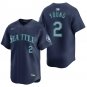 Seattle Mariners #2 Cole Young Navy Men's & Youth Stitched Jersey
