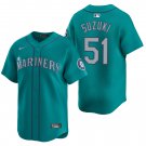 Seattle Mariners #51 Ichiro Suzuki Teal Men's & Youth Stitched Jersey