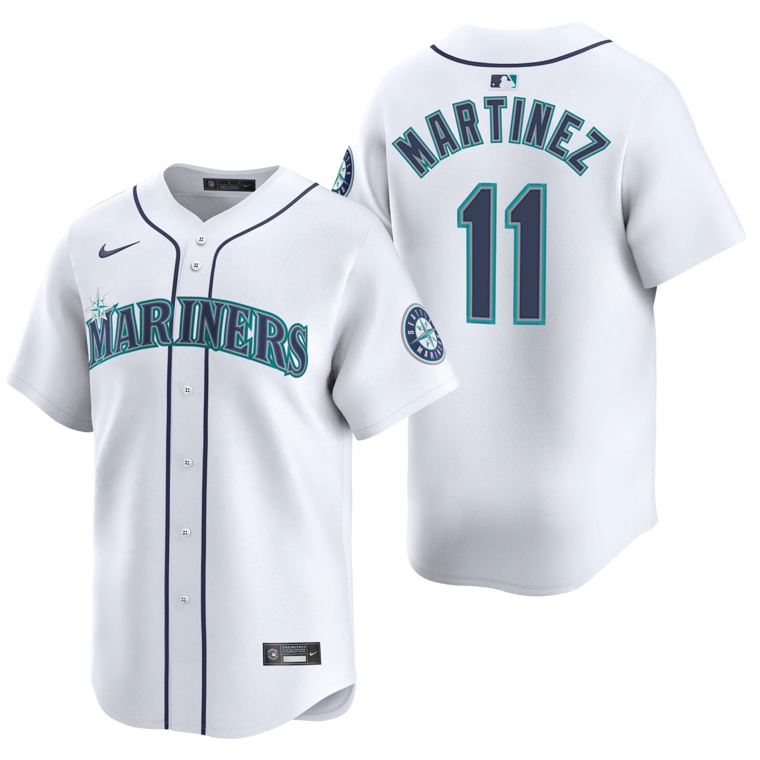 Seattle Mariners #11 Edgar Martinez White Men's & Youth Stitched Jersey