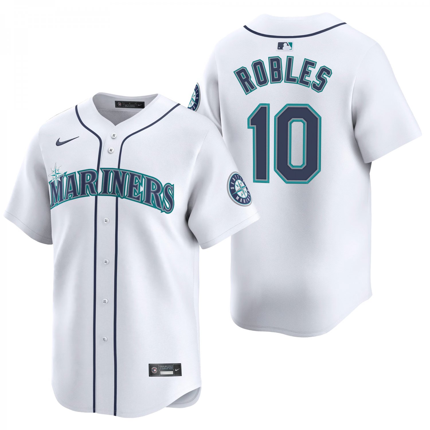 Seattle Mariners #10 Victor Robles White Men's & Youth Stitched Jersey