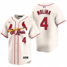 St. Louis Cardinals #4 Yadier Molina Cream Men's & Youth Stitched Jersey