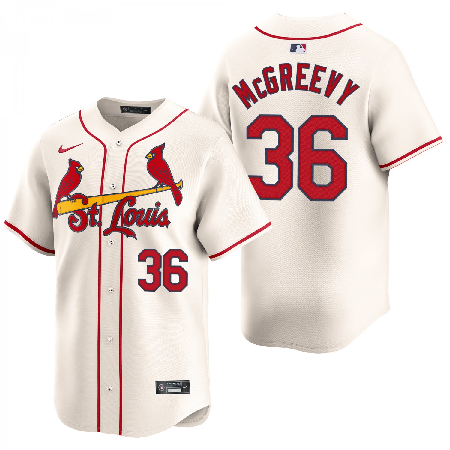 St. Louis Cardinals #36 Michael McGreevy Cream Men's & Youth Stitched Jersey