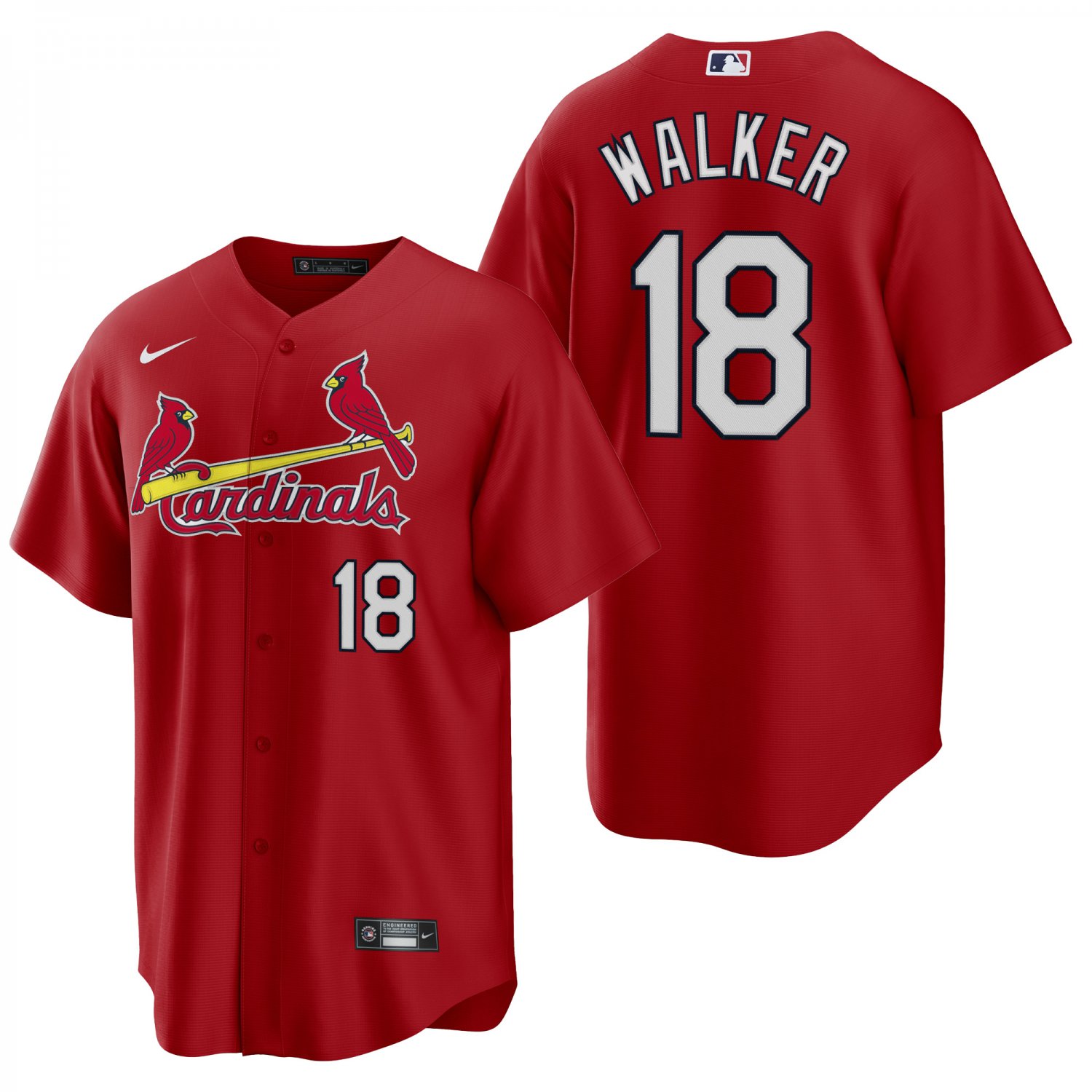 St. Louis Cardinals #18 Jordan Walker Red Men's & Youth Stitched Jersey