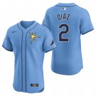 Tampa Bay Rays #2 Yandy Diaz Light Blue Men's & Youth Stitched Jersey