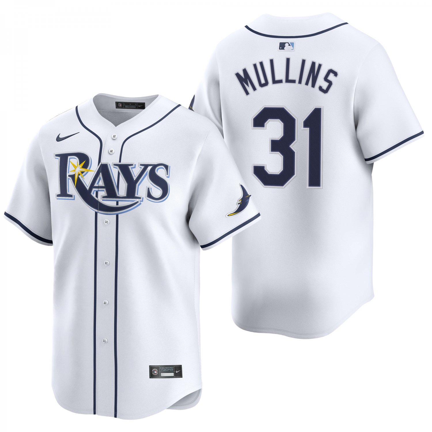 Tampa Bay Rays #31 Cedric Mullins White Men's & Youth Stitched Jersey