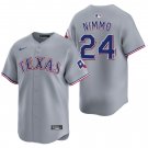 Texas Rangers #24 Brandon Nimmo Gray Men's & Youth Stitched Jersey
