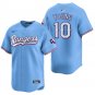Texas Rangers #10 Michael Young Light Blue Men's & Youth Stitched Jersey